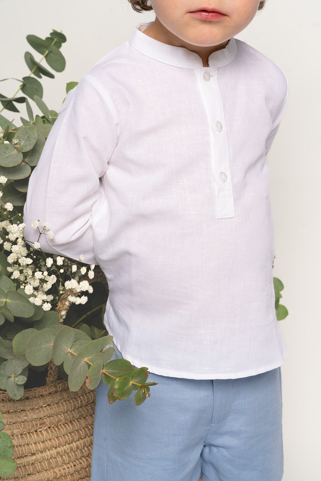 Camisa Mao Lino Blanco